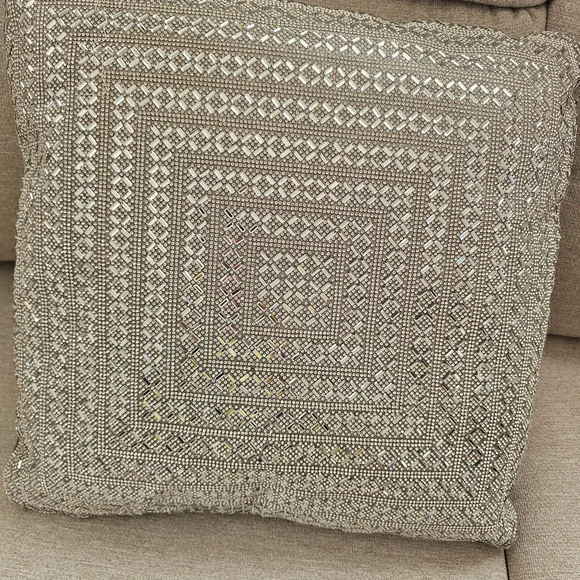 SPARKLES HOME Silver Geometric Accent Pillow - Picture 9 of 10